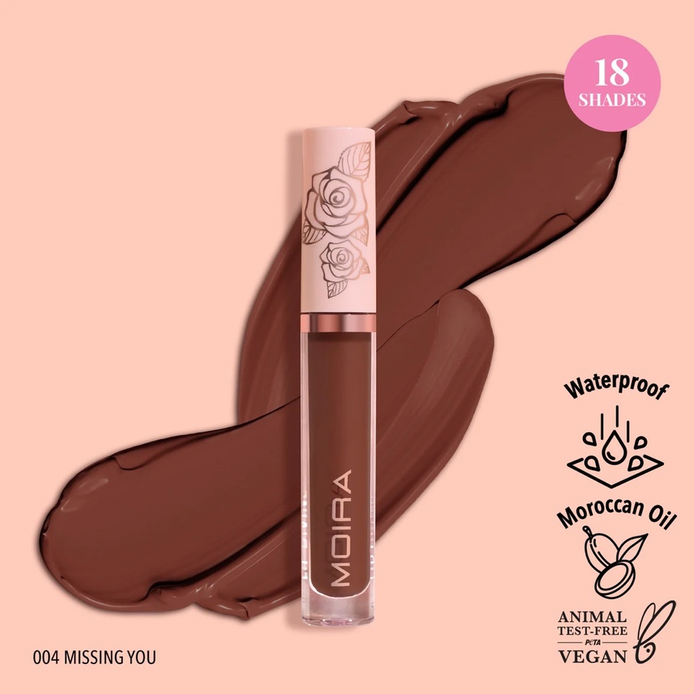 Moira Lip Divine Liquid Lipstick Nude And Brown Waterproof Liquid Lipstick